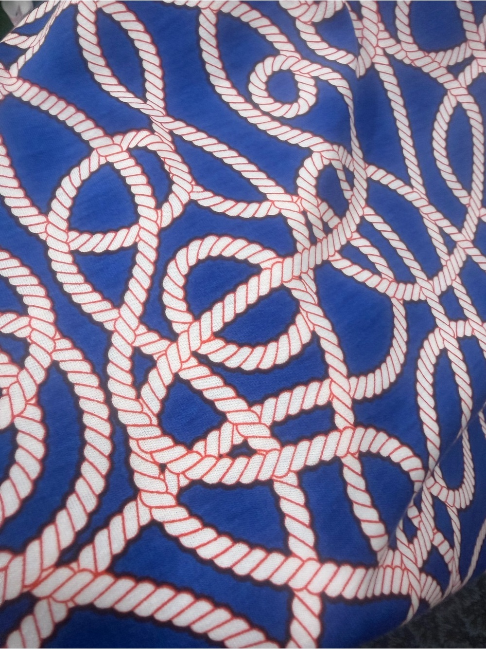 NWT LuLaRoe Jessie Dress Nautical Royal Rope Print Sz 2XL - Picture 4 of 4
